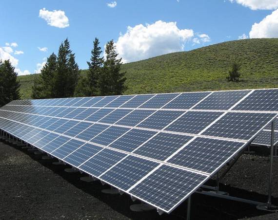 We sent a container of solar panels from China